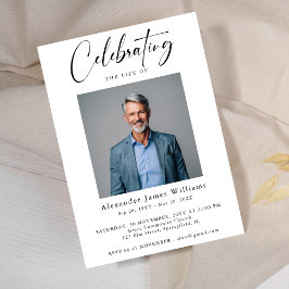 葬儀記念写真お祝い・オブ・ライフ 招待状