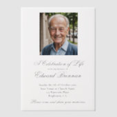 葬儀記念写真エレガント ベラム紙招待状 (正面)