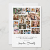 葬儀記念写真コラージュサンキューカード サンキューカード (正面)