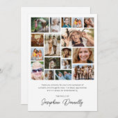 葬儀記念写真コラージュサンキューカード サンキューカード (正面/裏面)