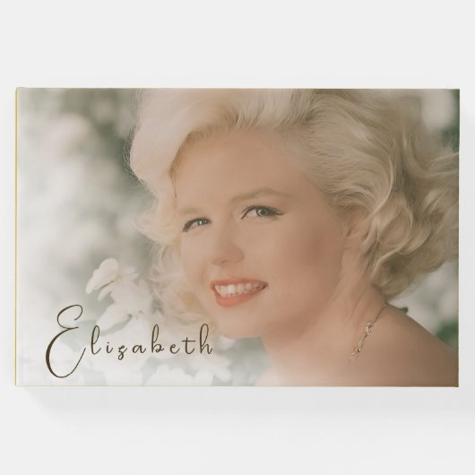 葬儀記念写真シンプルホワイトオーバーレイ ゲストブック (正面)