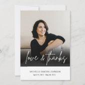 葬儀記念写真シンプル サンキューカード (正面)