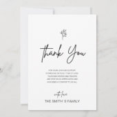 葬儀記念写真シンプル サンキューカード (裏面)