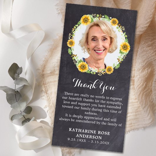葬儀記念写真フローラシャルボード悔やみや弔慰 サンキューカード