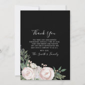 葬儀記念写真ベージュバラサンキューカード サンキューカード (裏面)