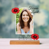 葬儀記念写真ポピーのアクリルサイン アクリルサイン (ニュートラル)