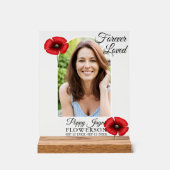 葬儀記念写真ポピーのアクリルサイン アクリルサイン (正面)