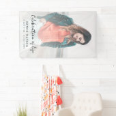 葬儀記念写真モダンお祝い・オブ・ライフ 横断幕 (インサイチュ)