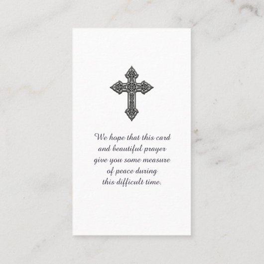 葬儀記念写真共感票 名刺 (裏面)