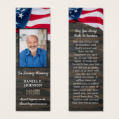 葬儀記念写真愛国的祈りの言葉しおり (正面&裏面)