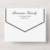 葬儀記念写真白黒シンプル オールインワン招待状 (裏面)