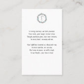 葬儀記念写真祈りの言葉カードホリデイリース 名刺 (裏面)