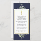 葬儀記念写真緑の祈りの言葉カード (裏面)