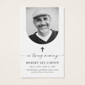 葬儀記念写真記念祈りの言葉カード (正面)