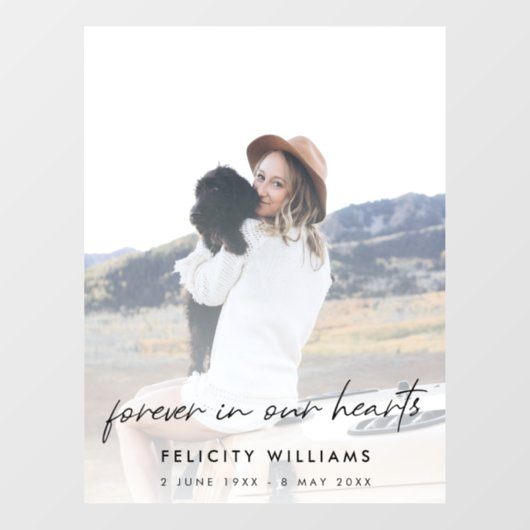 葬儀記念写真 |生命のお祝い ウィンドウサイン (シート)