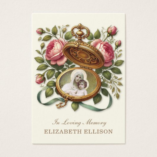 葬儀記念宗教写真祈りの言葉カード (正面)