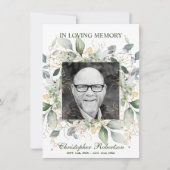 葬儀記念悔やみや弔慰詩祈りの言葉ありがとう サンキューカード (正面)