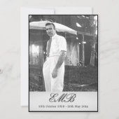 葬儀記念撮影シンプル写真 招待状 (正面)