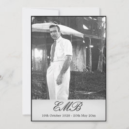 葬儀記念撮影シンプル写真 招待状