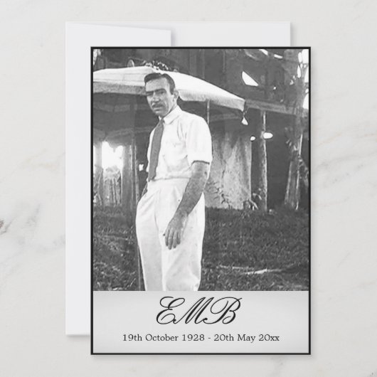 葬儀記念撮影シンプル写真 招待状 (正面)