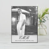 葬儀記念撮影シンプル写真 招待状 (スタンド正面)