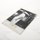 葬儀記念撮影シンプル写真 箔招待状 (回転した状態)