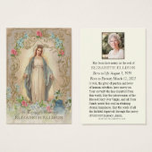 葬儀記念撮影祈りの言葉カード (正面&裏面)