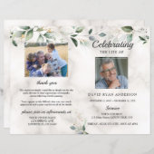 葬儀記念撮影順一覧プログラム (正面/裏面)