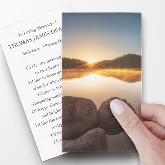 葬儀記念日の出祈りの言葉共感表 名刺