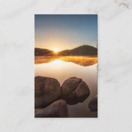 葬儀記念日の出祈りの言葉共感表 名刺 (正面)