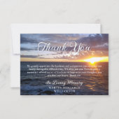 葬儀記念日没海ビーチサンキュー サンキューカード (正面)