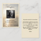 葬儀記念海サンライズ祈りの言葉カード 名刺 (正面/裏面)