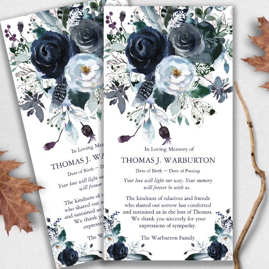 葬儀記念海軍牡丹損失サンキューカード サンキューカード