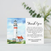 葬儀記念灯台お祝いオブ・ライフ サンキューカード (スタンド正面)