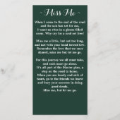 葬儀記念祈りの言葉カードひまわり写真 (裏面)