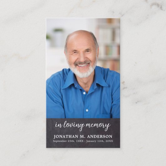 葬儀記念祈りの言葉カードフォト悔やみや弔慰石板 コーリングカード (正面)