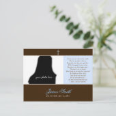 葬儀記念祈りの言葉カード写真テンプレート:: 2A ポストカード (スタンド正面)