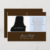 葬儀記念祈りの言葉カード写真テンプレート:: 2A ポストカード (正面/裏面)