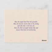 葬儀記念祈りの言葉カード写真テンプレート:: 3A ポストカード (裏面)