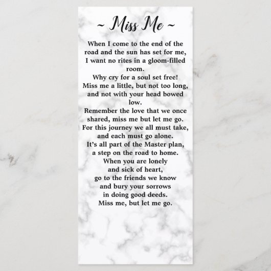 葬儀記念祈りの言葉カード悔やみや弔慰フォトマーブル (裏面)