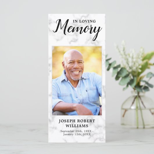 葬儀記念祈りの言葉カード悔やみや弔慰フォトマーブル (スタンド正面)