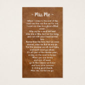 葬儀記念祈りの言葉カード悔やみや弔慰革 (裏面)