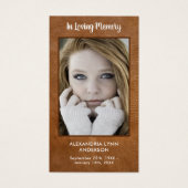 葬儀記念祈りの言葉カード悔やみや弔慰革 (正面)