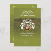 葬儀記念祈りの言葉カード 案内状 (正面/裏面)