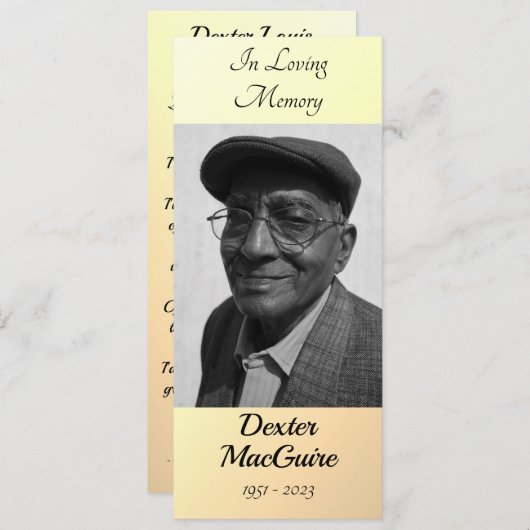 葬儀記念祈りの言葉カード | Eternally Your 招待状 (正面/裏面)