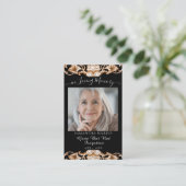 葬儀記念祈りの言葉フォトカード 名刺 (スタンド正面)