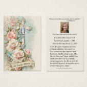 葬儀記念祈りの言葉ヴァージンメアリーカード (正面&裏面)