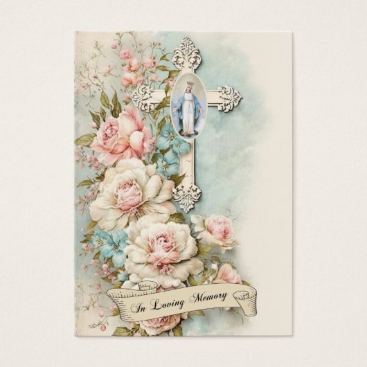 葬儀記念祈りの言葉ヴァージンメアリーカード (正面)