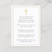 葬儀記念祈りの言葉写真カード 名刺 (裏面)