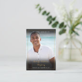 葬儀記念祈りの言葉写真カード 名刺 (スタンド正面)